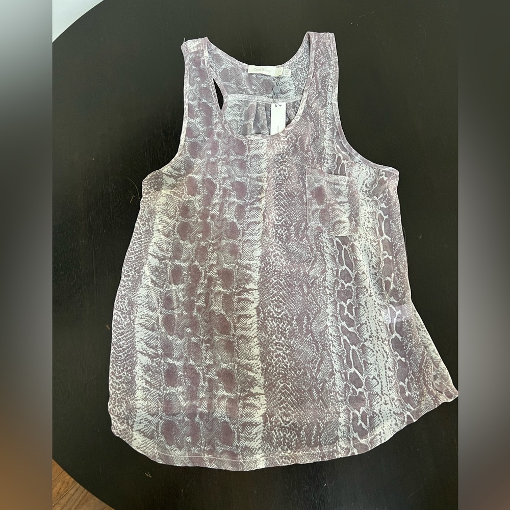 NWT Sheer Snakeskin Tank. Size L.